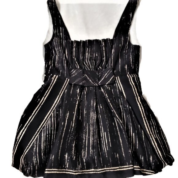 Tracy Reese Dress 100% Silk Mini Sleeveless Black White Size Medium - Picture 5 of 7